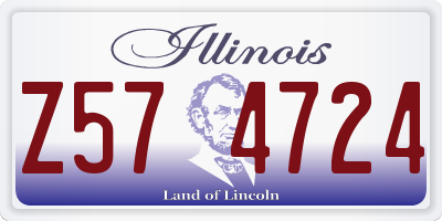 IL license plate Z574724
