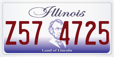 IL license plate Z574725