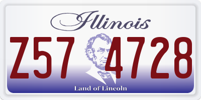 IL license plate Z574728
