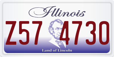 IL license plate Z574730