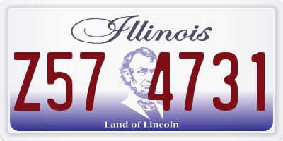 IL license plate Z574731