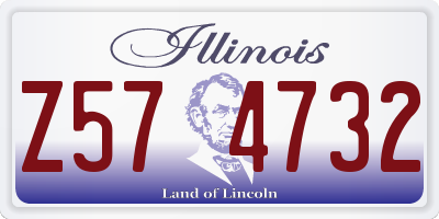 IL license plate Z574732