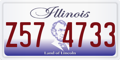 IL license plate Z574733