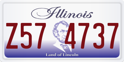 IL license plate Z574737
