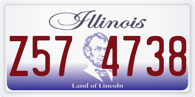 IL license plate Z574738