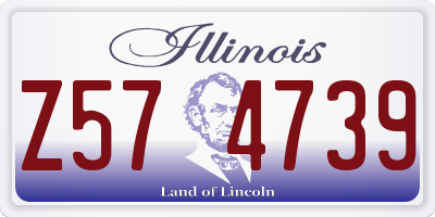 IL license plate Z574739