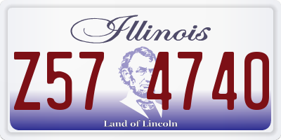 IL license plate Z574740