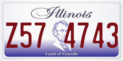 IL license plate Z574743
