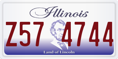 IL license plate Z574744
