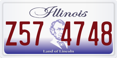 IL license plate Z574748