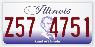 IL license plate Z574751