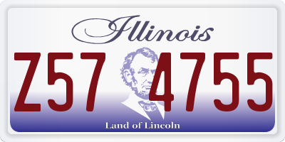 IL license plate Z574755