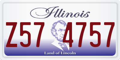 IL license plate Z574757