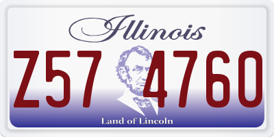 IL license plate Z574760