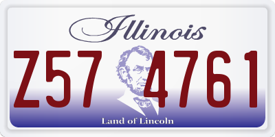 IL license plate Z574761