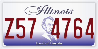 IL license plate Z574764