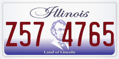 IL license plate Z574765