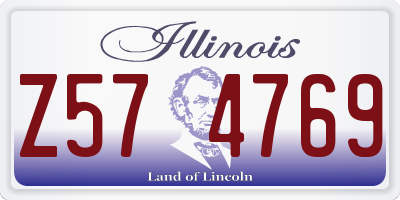 IL license plate Z574769