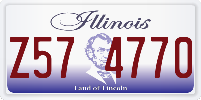 IL license plate Z574770
