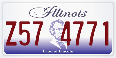 IL license plate Z574771