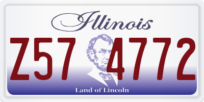 IL license plate Z574772