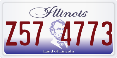 IL license plate Z574773