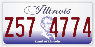 IL license plate Z574774