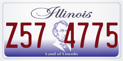 IL license plate Z574775