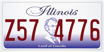 IL license plate Z574776