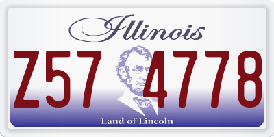 IL license plate Z574778