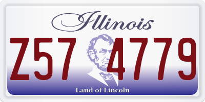 IL license plate Z574779