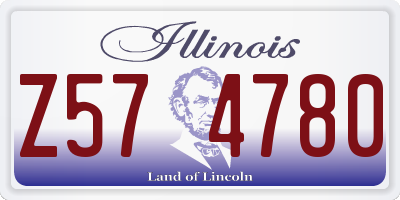 IL license plate Z574780