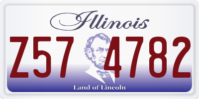IL license plate Z574782