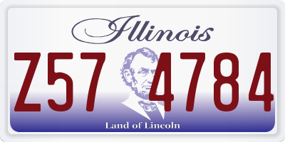 IL license plate Z574784