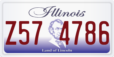 IL license plate Z574786