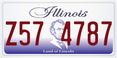 IL license plate Z574787