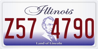 IL license plate Z574790