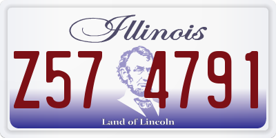IL license plate Z574791