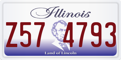 IL license plate Z574793