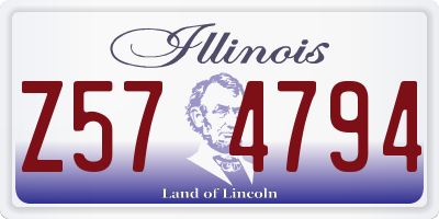 IL license plate Z574794