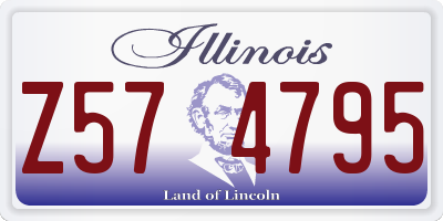 IL license plate Z574795