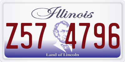 IL license plate Z574796