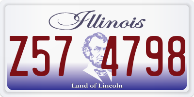 IL license plate Z574798