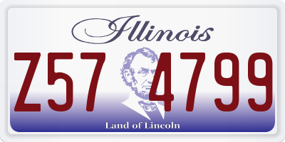 IL license plate Z574799