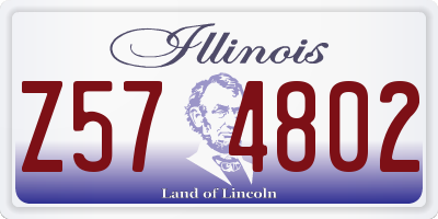 IL license plate Z574802
