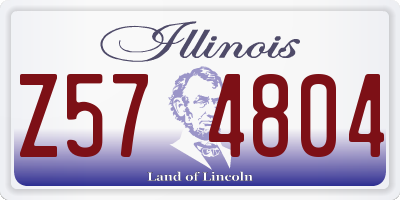 IL license plate Z574804