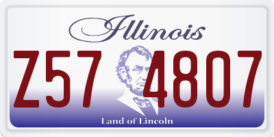 IL license plate Z574807