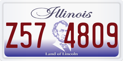 IL license plate Z574809