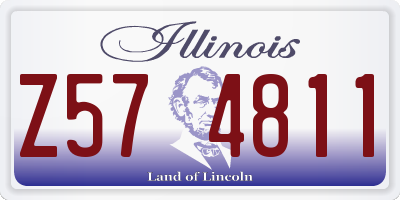 IL license plate Z574811