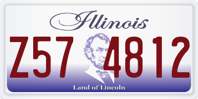 IL license plate Z574812